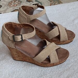 Toms Strappy Wedge Sandals